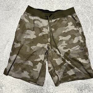 Lululemon T.H.E. Shorts Mens Medium 9” Linerless Green Active Yoga